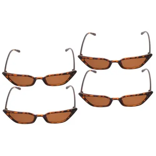 Produktbild: VALICLUD 4 Stück Cat-Eye-Brille party sonnenbrille Katzenaugen Sonnenbrille Cat-Eye-Sonnenbrille widerstandsfähige Schutzbrille schnapsgläser kleine Sonnenbrille UV-Schutz-Sonnenbrille