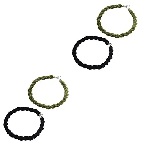 Produktbild: VALICLUD 4 Stück Hose Gummiband grüne Stiefelbänder knöchelhosen strumpfbänder Beingurte Spitzen hosenbügel elastisches Hosenseil Hosenbund Militäruniform Hosenbeine Jacke Gürtel