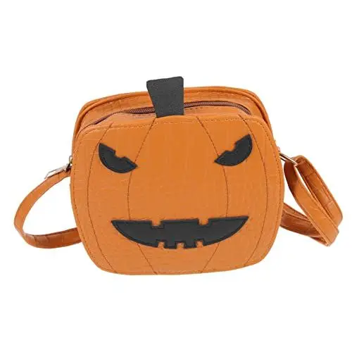 Produktbild: VALICLUD 4 Stück Kürbiskopfbrötchen Kürbis-Umhängetasche Halloween-Handtasche halloween tasche halloween bag women bag Umhängetasche für Damen Halloween-Tasche Single-Umhängetasche PU-Leder