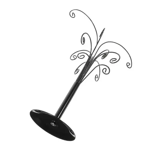 Produktbild: VALICLUD 4 Stück Schmuckständer Ohrringhalter Halloween-Displayhalter-Dekoration Schmuck Baum ohrring halterung earring holder Halskettenhalter für den Desktop Schmuck-Organizer Eisen Black