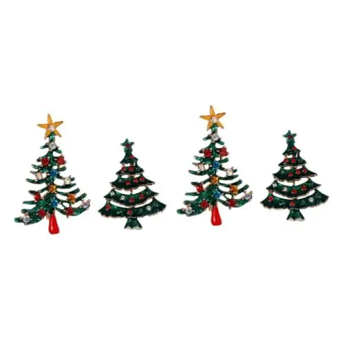 Produktbild: VALICLUD 4 Stück Weihnachtsbrosche Strumpfbroschen Aus Strass Strass-brustnadel Kristall Brosche Strass-sicherheitsnadel Broschen Stifte Charme Broschen Schmuck Korsage Weihnachtsbaum
