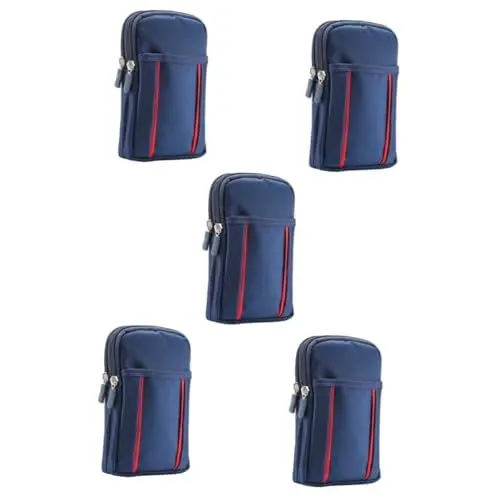 Produktbild: VALICLUD 5St Denim-Tasche Tasche für die Schule arbeitsrucksack Bag for Men Bag for travel biwaksäcke Telefontaschen Bauchtasche Damengürtel männliche kleine Gürteltasche Handytasche Nylon