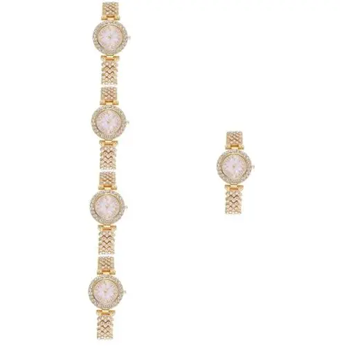 Produktbild: VALICLUD 5st Volldiamant-damenuhr Mädchen Uhren Armbanduhr Uhrenarmbänder Für Damen Uhr Mit Strass-Design Zarte Uhr Frauen Schauen Zu Modeuhren Für Damen Mädchenuhren Legierung