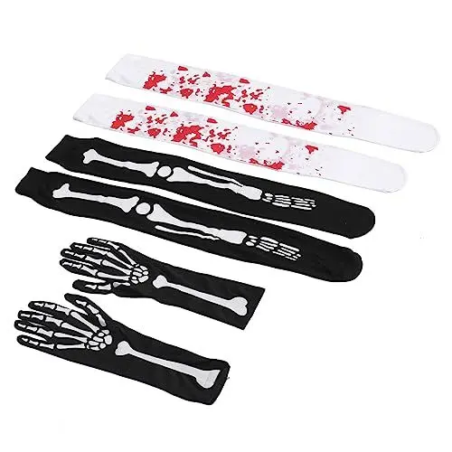 Produktbild: VALICLUD 6 Paar Halloween Socken Handschuhe Damen Cosplay Strümpfe Halloween Lange Socken Halloween Hohe Socken Damenstrümpfe