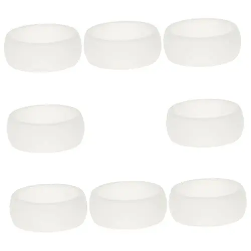 Produktbild: VALICLUD 8St Silikonring Paar Ringe Sportringe Outdoor-Sportring Herrenschmuck Ringe Herrenringe Ringe für Männer Fitness-Zubehör Fingerschmuck Persönlichkeit Übungsring Mann Kieselgel Weiß