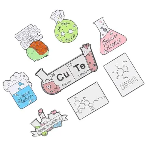 Produktbild: VALICLUD 8st Aus Dem Labor Chemie Laborgeschenke Wissenschaft Brosche Emaille Pin Lustig Lustiger Emaille-pin Brosche Für Laborbrosche Rucksack Hut Fräulein Eisen Revers