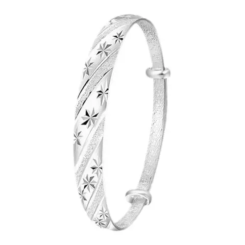 Produktbild: VALICLUD Armband Armreif Ästhetisches Armband Armbänder Trendiges Damenarmband Damenarmbänder Metallarmband Modisches Armband Schmuckarmband Silber