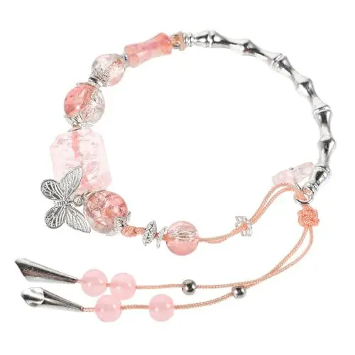 Produktbild: VALICLUD Armbandschmuck Für Damen Exquisites Armband Weiblicher Schmuck Verschleißfestes Damenarmband Exquisites Damenarmband Accessoires Für Damen Modisches Armband Legierung Rosa