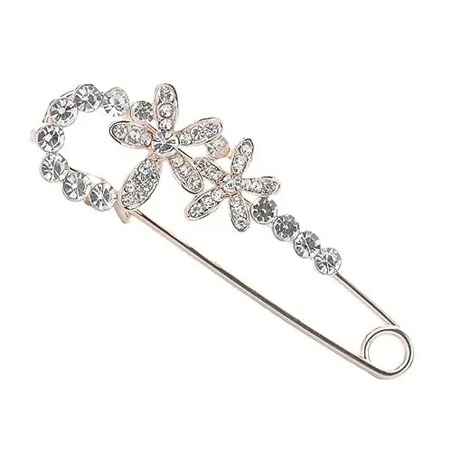 Produktbild: VALICLUD Backpack Badge Crystal Flower Brosche Sicherheitsnadel Shirts Und Pullover Mit Funkelnden Strasssteinen Für Und Besondere Anlässe
