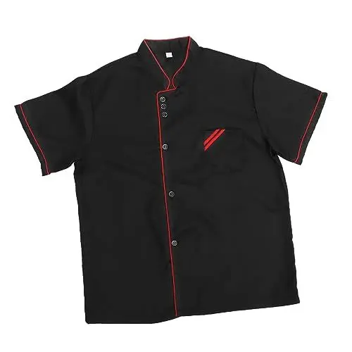 Produktbild: VALICLUD Bäckermantel Kochjacke Kurzarm Kochmantel Für Herren Arbeitsmantel Kochen Klassischer Unisex-kochmantel Ausgebeultes Hemd Koch Kostü Japanisch Hemden Universal- Mann Entlüften