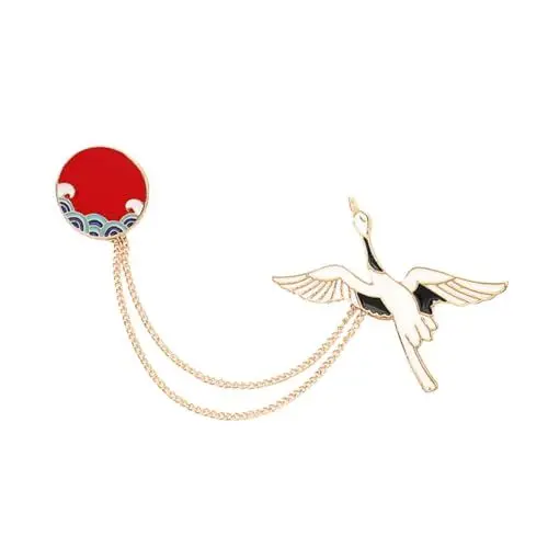 Produktbild: VALICLUD Cartoon-Brosche Kragenbrosche Brosche im chinesischen Stil Kettenbrosche Taschen Brosche Anstecknadel aus Emaille die chinesen haircharm geldbörse partyspieße Wäscheklammern rot