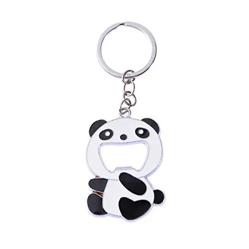 Produktbild: VALICLUD Chic Cute Panda Schlüsselanhänger Tragbare Bier Soda Flaschenöffner Neuheit Schlüsselring
