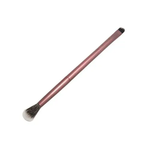 Produktbild: VALICLUD Doppelseitiger Augenbrauen und Lidschattenpinsel Kosmetikpinsel mit Aluminiumgriff Professionelle Makeup Brush für Frauen Langlebig Premium Fasern Mattgoldfarben