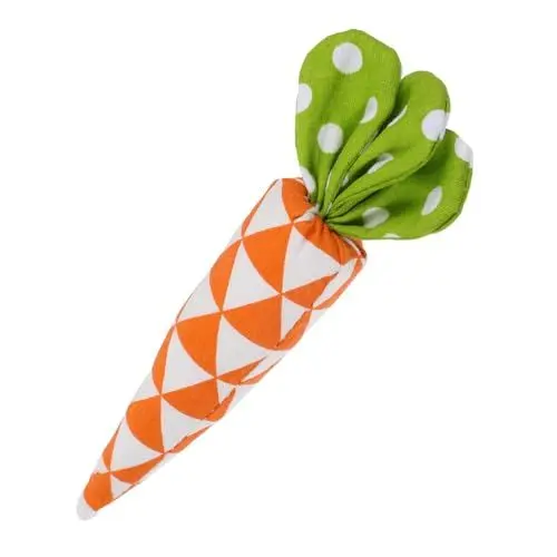 Produktbild: VALICLUD Easter Karotten Dekoration Stoff Karottenfigur Osterdekoration für Zuhause und Ostertisch Weiches Künstliches Karottenornament Orange Weiß Frühlings Accessoire