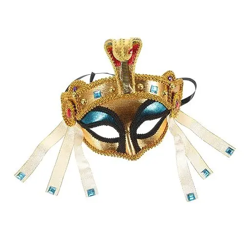 Produktbild: VALICLUD Egyptian Design Maske Maskerade Maske Karnevals Partyzubehör Cosplay Maske Halloween Kostüm Maske Horror Stil Maske Halloween Masken Schlangenmaske Karnevalsmaske