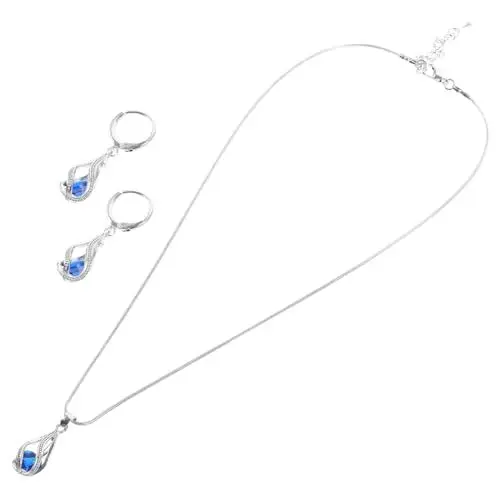 Produktbild: VALICLUD Elegante Tropfenohrringe Aus Edelstein Blau Vergoldet Mit Rosegoldener Beschichtung Ideal Für Damen Und Mädchen Stilvolles Schmuckstück Für Jeden Anlass