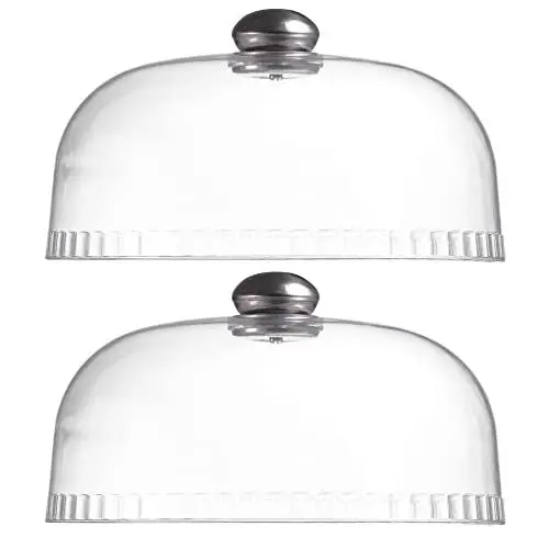 Produktbild: VALICLUD Fliegenhaube Kuchenglocke Kuchenabdeckung Tortenhaube K?seglocke Tortenglocke Dessert Display Abdeckung Lebensmittel Cover für Dessert Tort 26cm Glashaube Kuchen Käseglocke