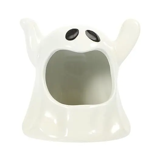 Produktbild: VALICLUD Ghost Teelichthalter Halloween Geist Kerzenhalter Halloween Geist Form Kerzenhalter Halloween Keramik Duftkerze Behälter Halloween Geist Kerze