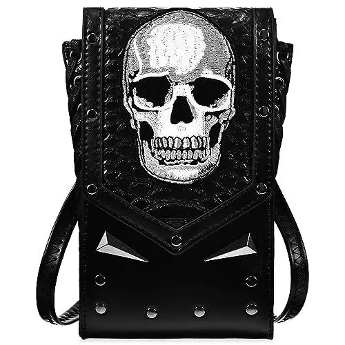 Produktbild: Gothic Tasche Tasche Gothic Handy-Geldbörse Steampunk-Tasche Handy-Geldbörse Gothic-Umhängetasche Für Männer Frauen