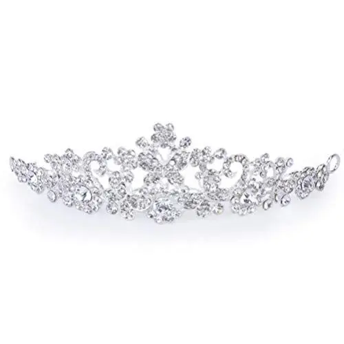 Produktbild: VALICLUD Haarschmuck Hochzeitsdeko Brautschmuck Make Up Set Prom Tiaras Kronen für Gl?nzende Krone (Silber) Make Up Set Make Up Set Weihnachtsdeko Damen Schmuck Modeschmuck Kopfschmuck