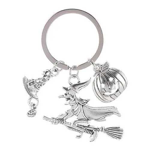 Produktbild: VALICLUD Halloween-Schlüsselanhänger Halloween-Anhänger-Schlüsselanhänger Halloween-Partygeschenke Schlüsselanhänger für Halloween Halloween-Schlüsselring Metall die Rostfreier Stahl