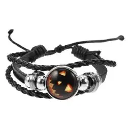 Produktbild: JEWEDECO Halloween Geflochtenes Armband Armreif Herrenarmbänder Halloween Armband Armbänder Für Halloween Armbänder Für Urlaubspartys Horror Element Armbänder Horror Armband Aus