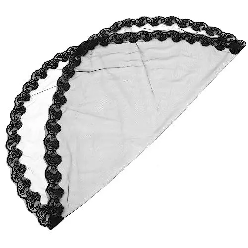 Produktbild: VALICLUD Halloween Hochzeits Schleier Für Damen Schwarzer Gothic Brautschleier Mit Spitze Für Kostümpartys Cosplay Und Themenveranstaltungen Vintage Ghost Bride Accessoire