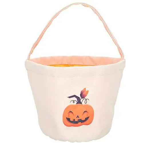Produktbild: VALICLUD Halloween Süßigkeiten Box Kürbis Eimer mit Griff Bonbonbehälter Trick Oder Treat Bonbon Box Süßigkeiten Eimer Schmuckbox Geschenkbeutel für Halloween Herbst Party Gastgeschenke