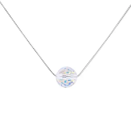 Produktbild: VALICLUD Silber Halskette Mit Kristallanhänger Zarte Kette Für Damen Elegantes Design Für Besondere Anlässe Und Alltagsmode