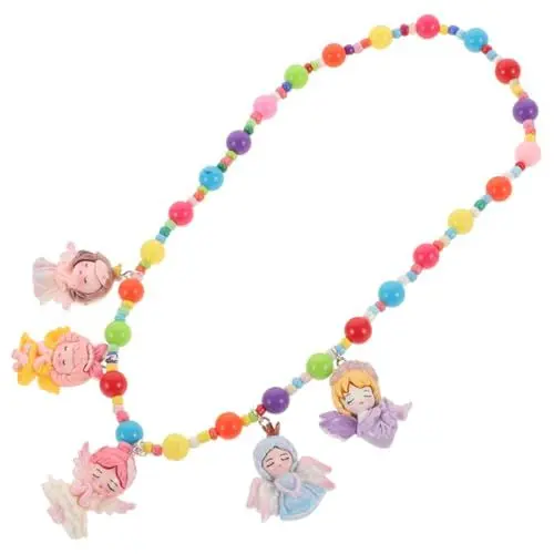 Produktbild: VALICLUD Halskette Für Kinder Prinzessin Täuscht Schmuck Vor Mädchen Schmuck Kinder Halskette Süße Perlenketten Schmuck Für Mädchen Halsketten Mit Meerjungfrauen-anhängern Plastik