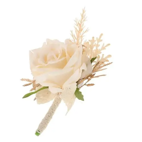 Produktbild: VALICLUD Hochzeitsstrauß blumenarrangement blumenkranz hochzeitsmode Kunstblumen Hochzeitsdeko Ansteckblume für Männer Hochzeit Ansteckblume Bräutigam Blumenstift Korsage-Armband Seidentuch