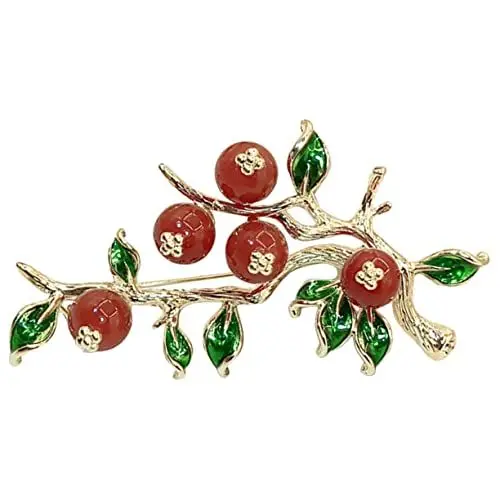 Produktbild: VALICLUD Lustige Obstbrosche Für Mädchen Kaki-brosche Stilvolle Brosche Für Damen-accessoires