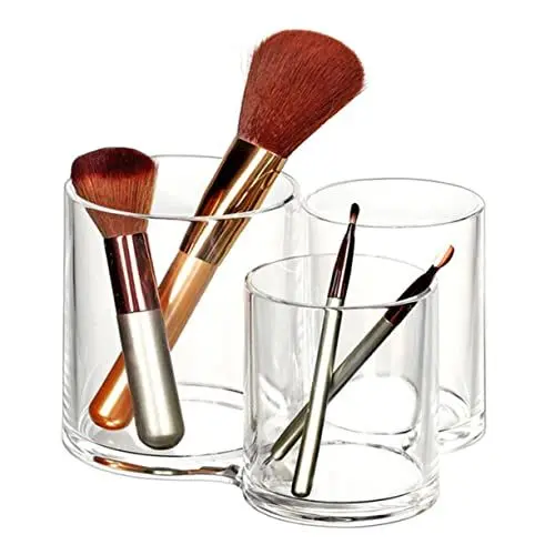 Produktbild: VALICLUD Multifunktions-make-up-koffer Acryl-pinselhalter Staubdichte Kosmetik-organizer-box