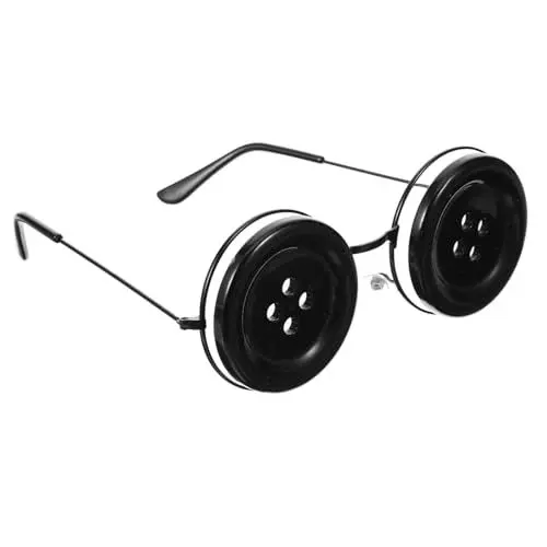 Produktbild: VALICLUD Knopfbrille Jubiläum Rave-brille Nachtfahrbrille Gefälschte Brille Füllstoffe Glühen Herzförmige Sonnenbrille Knopfaugen Herzbrille Kreisbrille 90er Sonnenbrille Für Damen Eisen