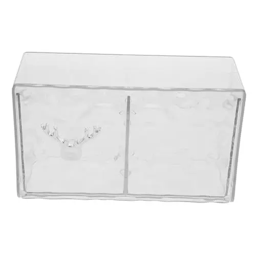 Produktbild: VALICLUD Kosmetik Organizer Wandmontierter Aufbewahrungsbehälter für Wattepads Platzsparend mit Deckel aus Langlebigem Material für Badezimmer Design für Make Up und Hygieneartikel