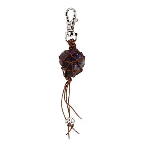 Produktbild: VALICLUD Kristallanhänger Anhänger Amethyst Halskette Amethyst Handwerk Anhänger Feng Shui Heimtextilien Amethyst Handwerksschmuck Amethyst Schmuck Chakra-zauber Metall Violett