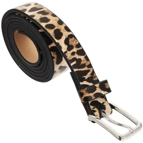 Produktbild: VALICLUD Leopard Gürtel Fajas Para Hombres PU- Leopard- Gürtel Ledergürtel Frauen- Gürtel für Hosen Jeans Womens Taille Gürtel Künstliche Gürtel Hellbraun Leoparden-PU-Ledergürtel