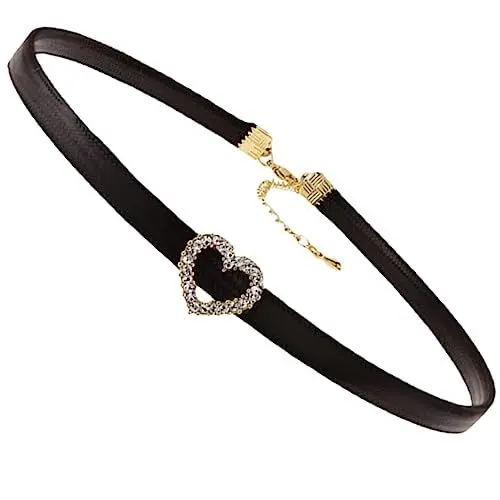 Produktbild: VALICLUD Liebe Halskette damenhalskette lederhalskette Schmuck Halskette Mode Halskette schwarzer Halsreif Frauen Halsketten Halsreifen für Mädchen Halsreifen für Frauen Kunstlederband