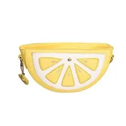 Produktbild: VALICLUD Lustige Fruchtform Umhängetasche für Frauen Mädchen PU Leder Kette Tasche Kleine Crossbody Taschen Niedliche Cartoon Form Taschen Zitrone Geldbörsen