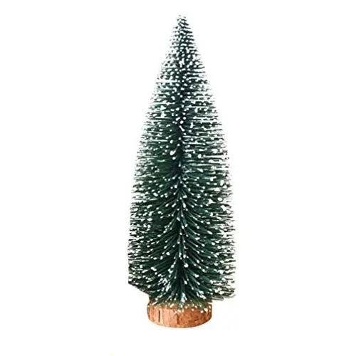 Produktbild: VALICLUD Mini Weihnachtsbaum Künstlich 20cm Desktop Mini Grün Tannenbaum mit Schnee Modellbäume DIY Weihnachtsschmuck Mikrolandschaft Puppenhaus Dekoration Festival Party Ornament