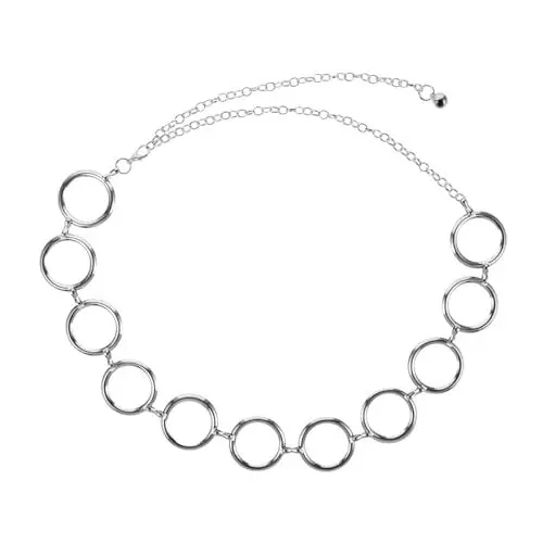 Produktbild: VALICLUD Modischer Taillenkettengürtel Kettengürtel für Damen Taillenperlen Mode Frauen Taillenkette Glamouröse Taillenkette Stretchgürtel für Damen Taillenketten Schmuck Gürtelkette Metall