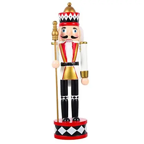 Produktbild: VALICLUD Nussknacker-Figuren Aus Holz 11. 30 cm Große König-Nussknacker-Weihnachtsdekorationen Traditionelle Nussknacker-Dekoration Aus Holz
