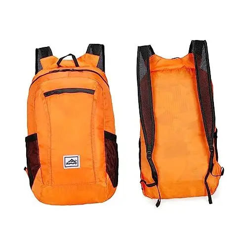 Produktbild: VALICLUD Umweltfreundlicher Rucksack Faltbarer Tagesrucksack Zum Wandern und Camping
