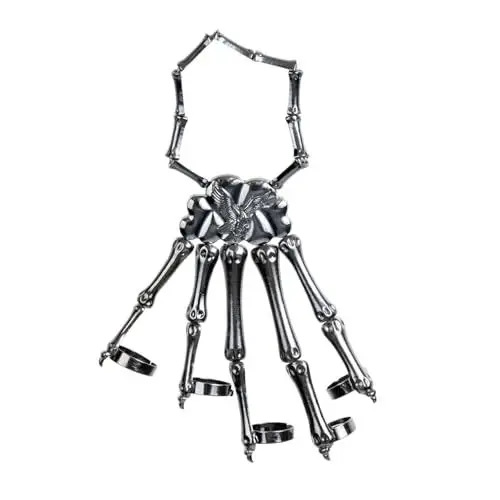 Produktbild: VALICLUD Schädel-Geist-Klauen-Armband Armband für Frauen Totenkopfarmband für Herren familiengeschenk valentinsgeschenk herren armband uhrenarmbänder Skelett Hand Armband Halloween-Schmuck
