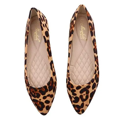 Produktbild: VALICLUD Schuhe Mit Leopardenmuster Leopardenwohnung Stiefel Mit Leopardenmuster Frauen Bequem Leoparden-Wohnungen Ballettschuhe Wohnungen Für Frauen Herbstaccessoires Für Damen Sandale
