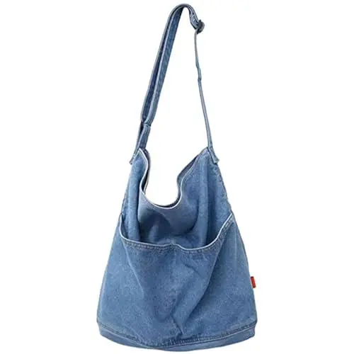 Produktbild: VALICLUD Schultertaschen Umhängetaschen Für Umhängetaschen Aus Segeltuch Hobo Tasche Dame Handtasche Hobo-taschen Für Frauen Denim Damen Tasche Mit Großem Fassungsvermögen