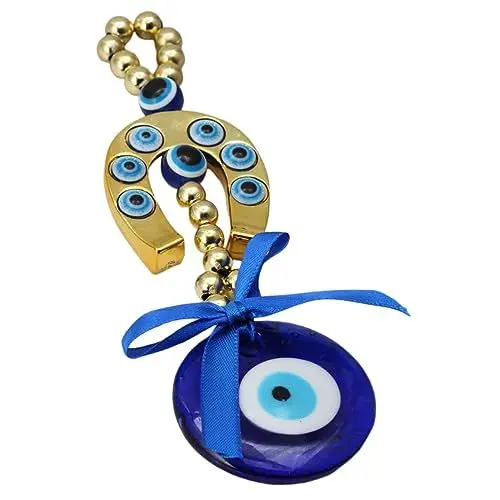 Produktbild: VALICLUD Böser Blick Auto Rückspiegel Glasauge Ornament Türkischer Segen Auto Accessoire Hängender Charm