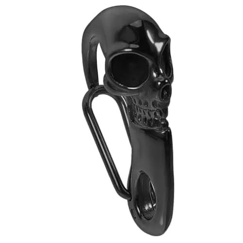 Produktbild: VALICLUD Skull Schlüsselanhänger Robuster Karabiner mit Schickem Punk-Design Vielseitiger DIY Schlüsselanhänger für Männer für Halloween-Dekoration und Accessoires