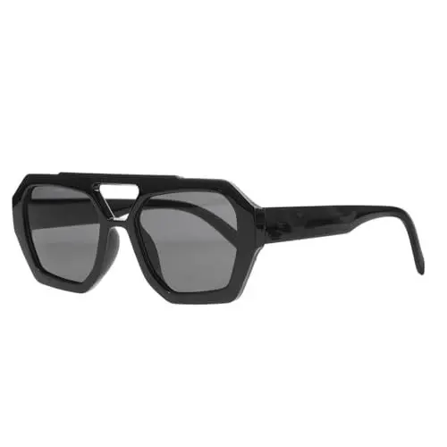 Produktbild: VALICLUD Modische Sechseckige Designer-sonnenbrille Für Männer Und Frauen Uv-beständig Stilvolle Unisex-sonnenbrille Aus Kunststoff Für Outdoor-aktivitäten
