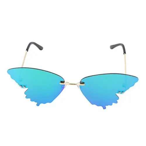 Produktbild: VALICLUD Sonnenbrille, randlose Brille, Partybrille, Outdoor-Brille, dekorative Strand-Sonnenbrille, übergroße polarisierte Sonnenbrille, Damen-Sonnenbrille, Brillen, Partybrille, Blau, grün,